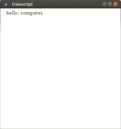 hello, computer