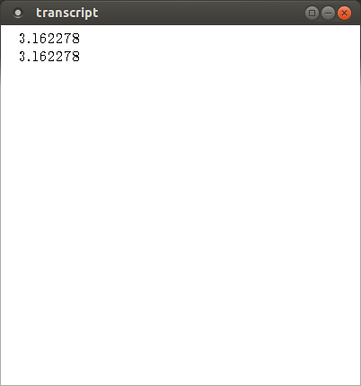 newtonSqrt output