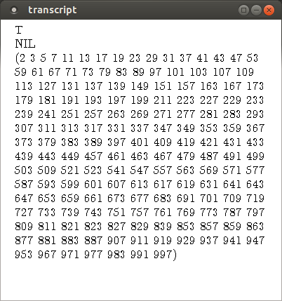 sieve output
